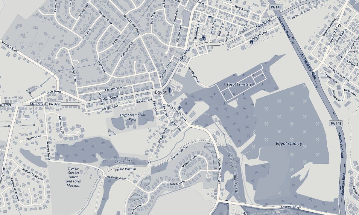 Map of Egypt, Pennsylvania, with 4129 South Church Street, Whitehall, PA 18052 marked